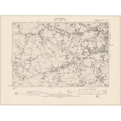 1899 Map of Guernsey IV.NW, 1942 Print