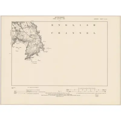 1899 Map of Guernsey IV.SE, 1942 Print