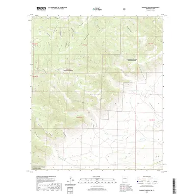 2020 Map of Gunsight Canyon, 2020 Print
