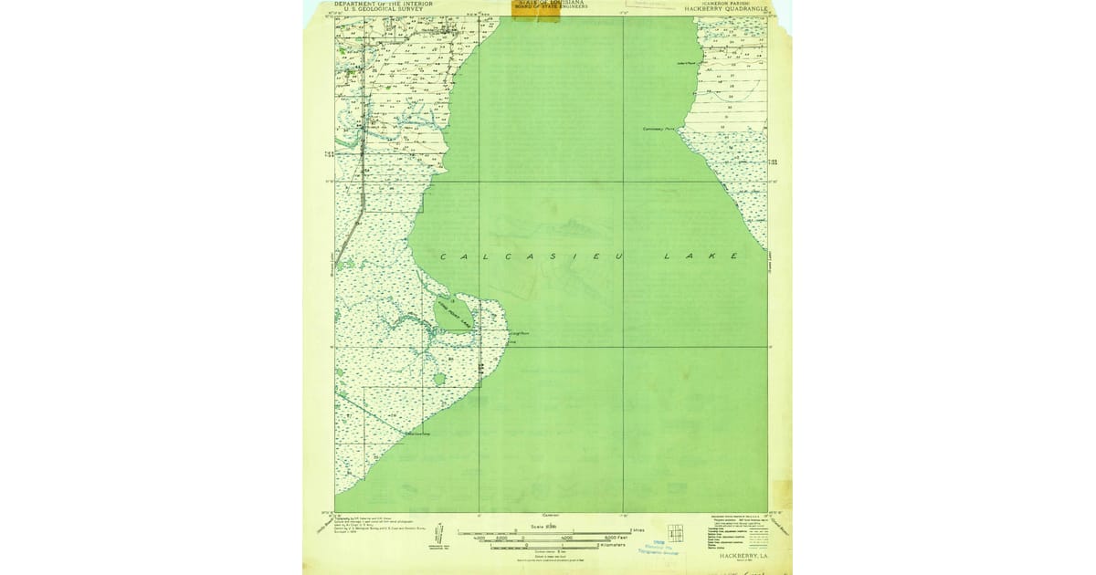 1935 Map of Hackberry, LA — High-Res | Pastmaps