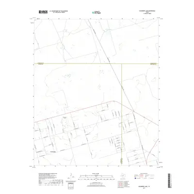 2019 Map of Hackberry Lake, 2019 Print