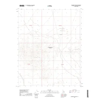 2018 Map of Hackberry Mountain, 2018 Print