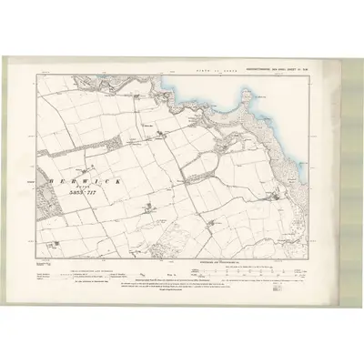 1893 Map of Haddingtonshire Sheet III.SW, 1895 Print