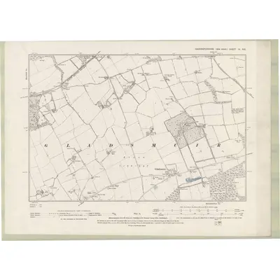 1892 Map of Haddingtonshire Sheet IX.NE, 1895 Print