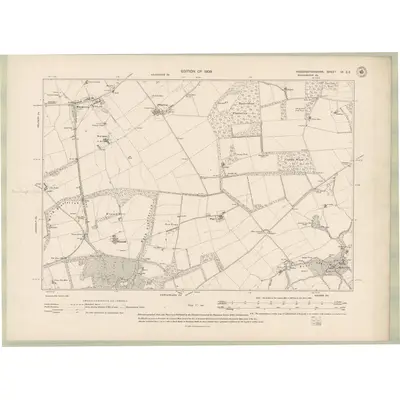 1906 Map of Haddingtonshire Sheet IX.SE, 1909 Print