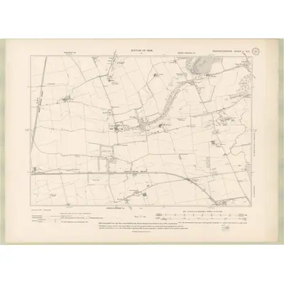 1906 Map of Haddingtonshire Sheet V.NE, 1908 Print