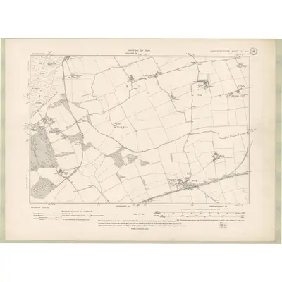 1906 Map of Haddingtonshire Sheet V.NW, 1908 Print