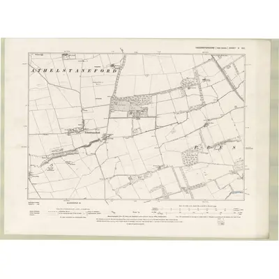 1893 Map of Haddingtonshire Sheet V.SE, 1895 Print