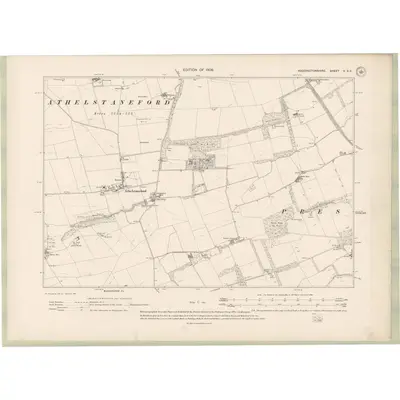 1906 Map of Haddingtonshire Sheet V.SE, 1908 Print