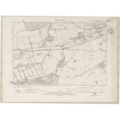 1932 Map of Haddingtonshire Sheet VI.SE, 1935 Print