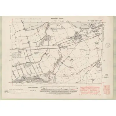 1938 Map of Haddingtonshire Sheet VI.SE, 1948 Print
