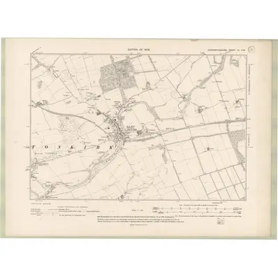 1906 Map of Haddingtonshire Sheet VI.SW, 1908 Print