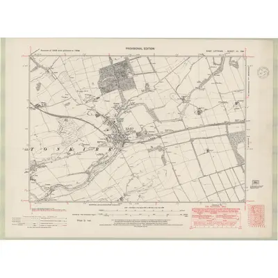 1938 Map of Haddingtonshire Sheet VI.SW, 1948 Print