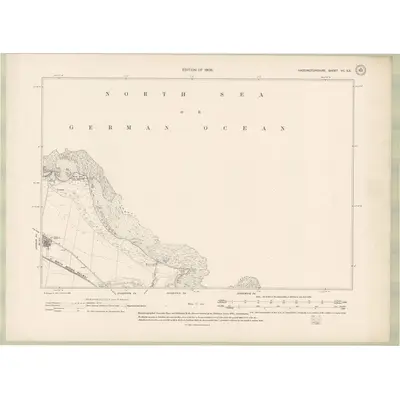 1906 Map of Haddingtonshire Sheet VII.SE, 1908 Print