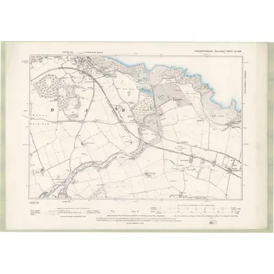 1893 Map of Haddingtonshire Sheet VII.SW, 1896 Print
