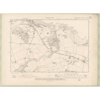 1906 Map of Haddingtonshire Sheet VII.SW, 1908 Print