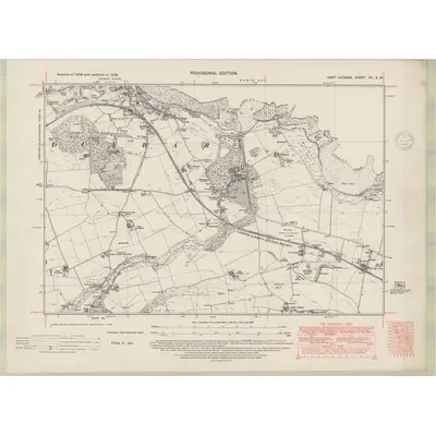 1938 Map of Haddingtonshire Sheet VII.SW, 1948 Print