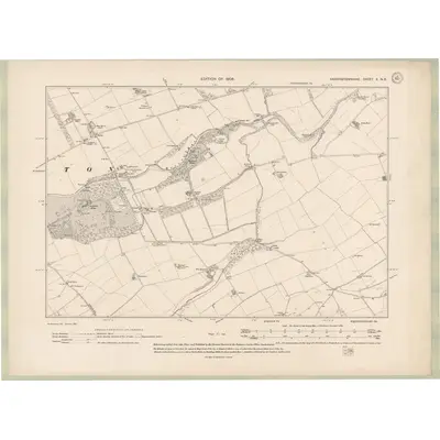 1906 Map of Haddingtonshire Sheet X.NE, 1908 Print