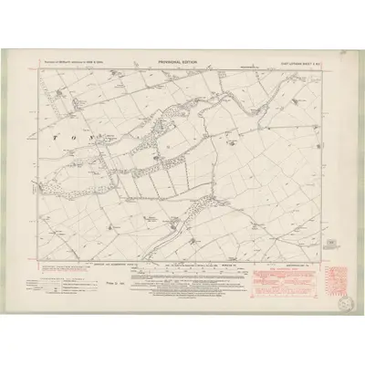 1946 Map of Haddingtonshire Sheet X.NE, 1950 Print