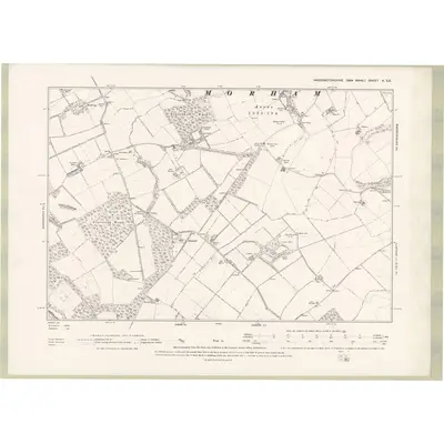 1893 Map of Haddingtonshire Sheet X.SE, 1895 Print