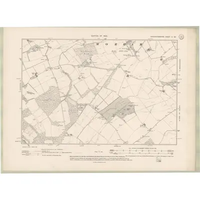 1906 Map of Haddingtonshire Sheet X.SE, 1908 Print