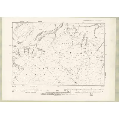 1892 Map of Haddingtonshire Sheet XI.SE, 1895 Print