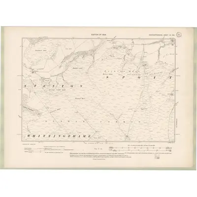 1906 Map of Haddingtonshire Sheet XI.SE, 1908 Print