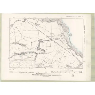 1893 Map of Haddingtonshire Sheet XII.NE, 1895 Print