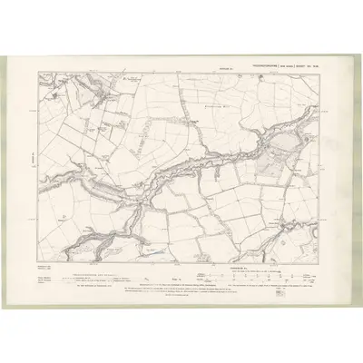 1893 Map of Haddingtonshire Sheet XII.NW, 1895 Print