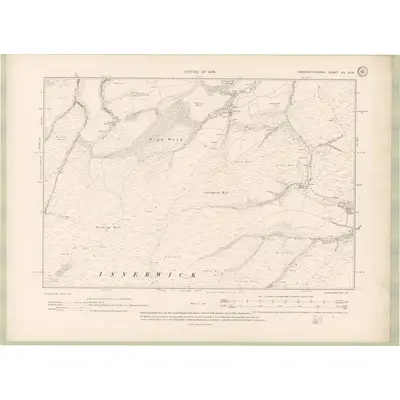 1906 Map of Haddingtonshire Sheet XII.SW, 1908 Print