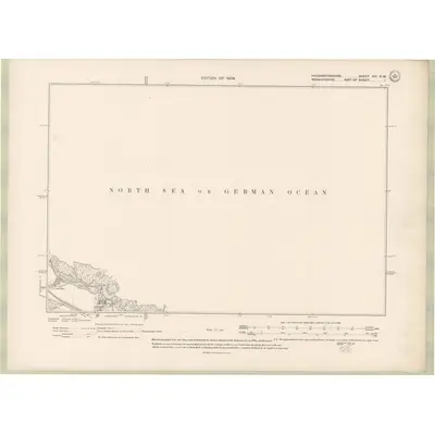 1906 Map of Haddingtonshire Sheet XIII.NW, 1909 Print