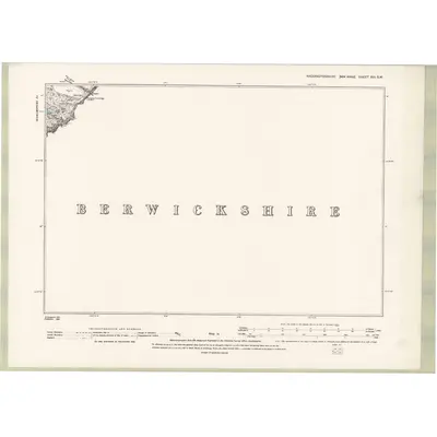 1893 Map of Haddingtonshire Sheet XIII.SW, 1895 Print