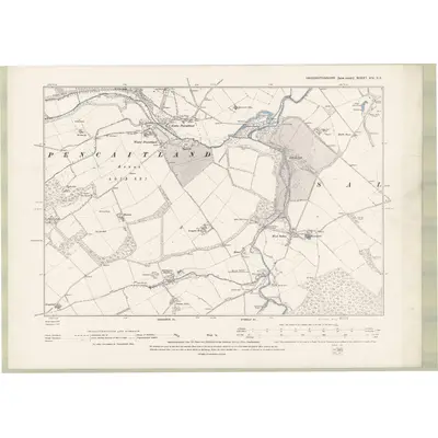 1892 Map of Haddingtonshire Sheet XIV.NE, 1895 Print
