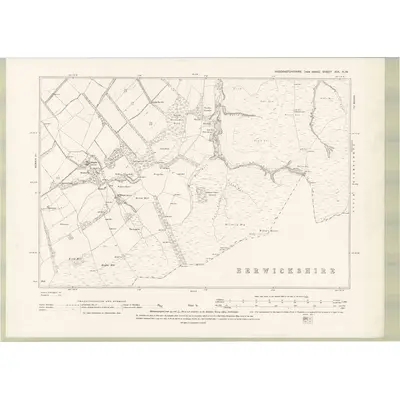 1892 Map of Haddingtonshire Sheet XIX.NW, 1895 Print