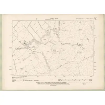 1906 Map of Haddingtonshire Sheet XIX.NW, 1908 Print