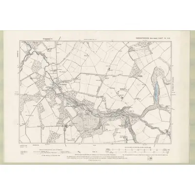 1892 Map of Haddingtonshire Sheet XV.NE, 1895 Print