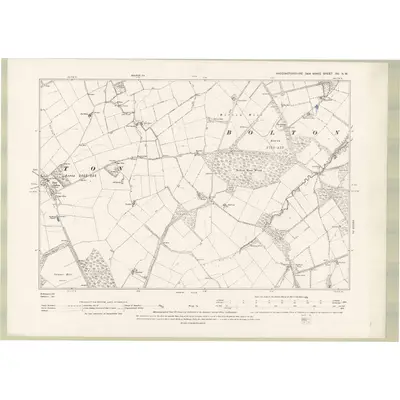 1892 Map of Haddingtonshire Sheet XV.NW, 1895 Print