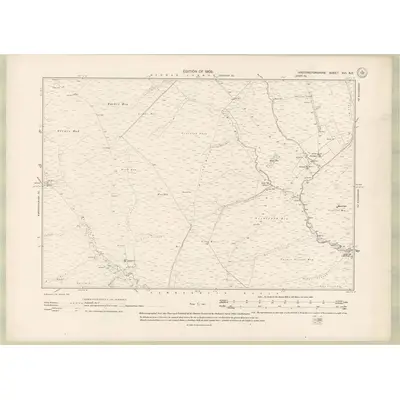 1906 Map of Haddingtonshire Sheet XVI.NE, 1908 Print