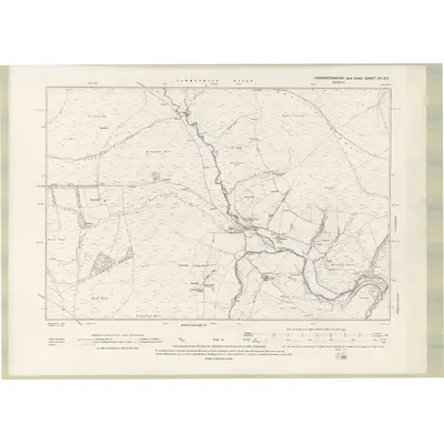 1892 Map of Haddingtonshire Sheet XVI.SE, 1895 Print