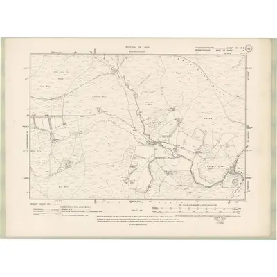 1906 Map of Haddingtonshire Sheet XVI.SE, 1908 Print