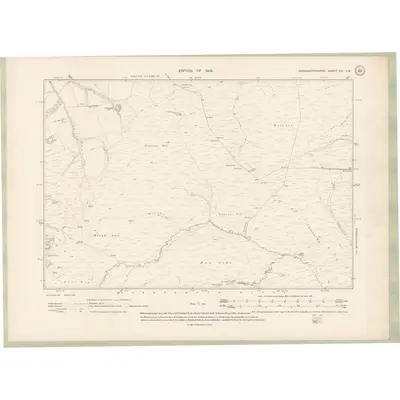 1906 Map of Haddingtonshire Sheet XVI.SW, 1908 Print