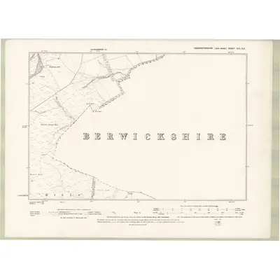 1892 Map of Haddingtonshire Sheet XVII.NE, 1895 Print