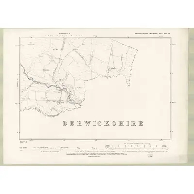1893 Map of Haddingtonshire Sheet XVII.SE, 1895 Print