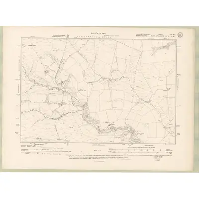 1906 Map of Haddingtonshire Sheet XVII.SE, 1908 Print