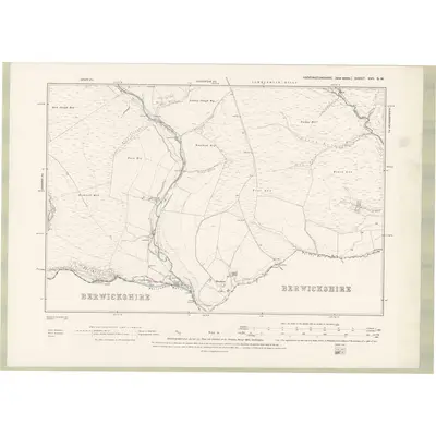 1892 Map of Haddingtonshire Sheet XVII.SW, 1895 Print