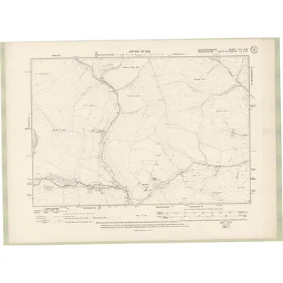 1906 Map of Haddingtonshire Sheet XVII.SW, 1908 Print