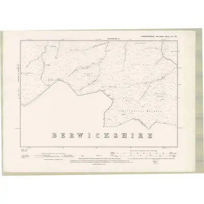 1892 Map of Haddingtonshire Sheet XX.NW, 1895 Print