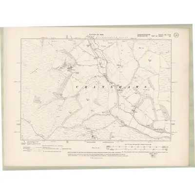 1906 Map of Haddingtonshire Sheet XXI.NW, 1908 Print