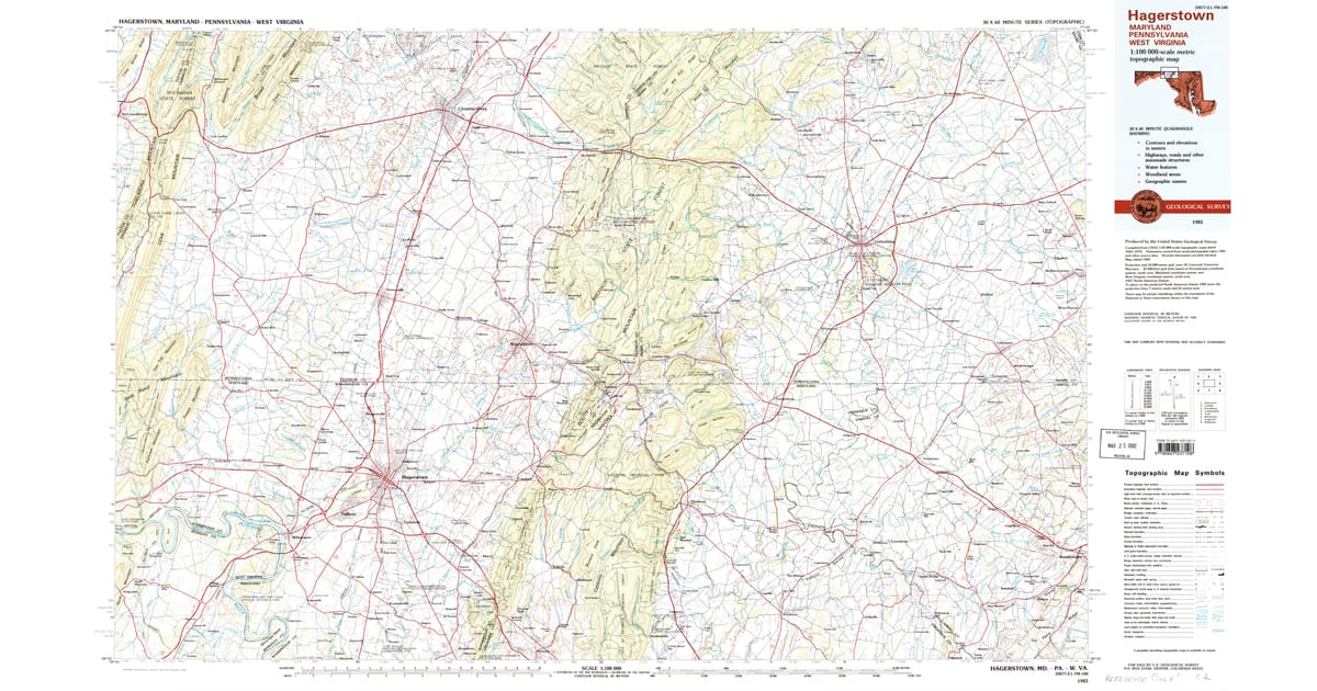 1980s Maps of Mount Aetna MD - Hagerstown Franklin County Pa Usgs Topo 1983 P1984 Og 1200x630
