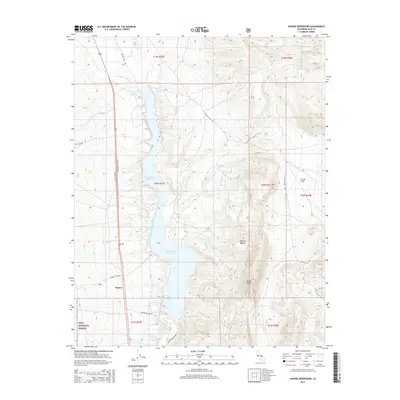 2015 Map of Haiwee Reservoirs, 2015 Print